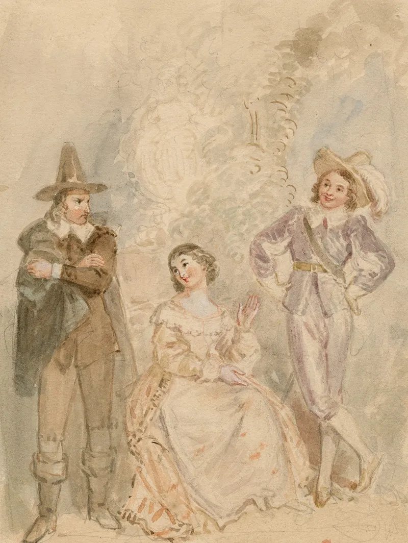 Scenes From Alls Well And Taming Of The Shrew 2 by John Massey Wright - Canvas Print