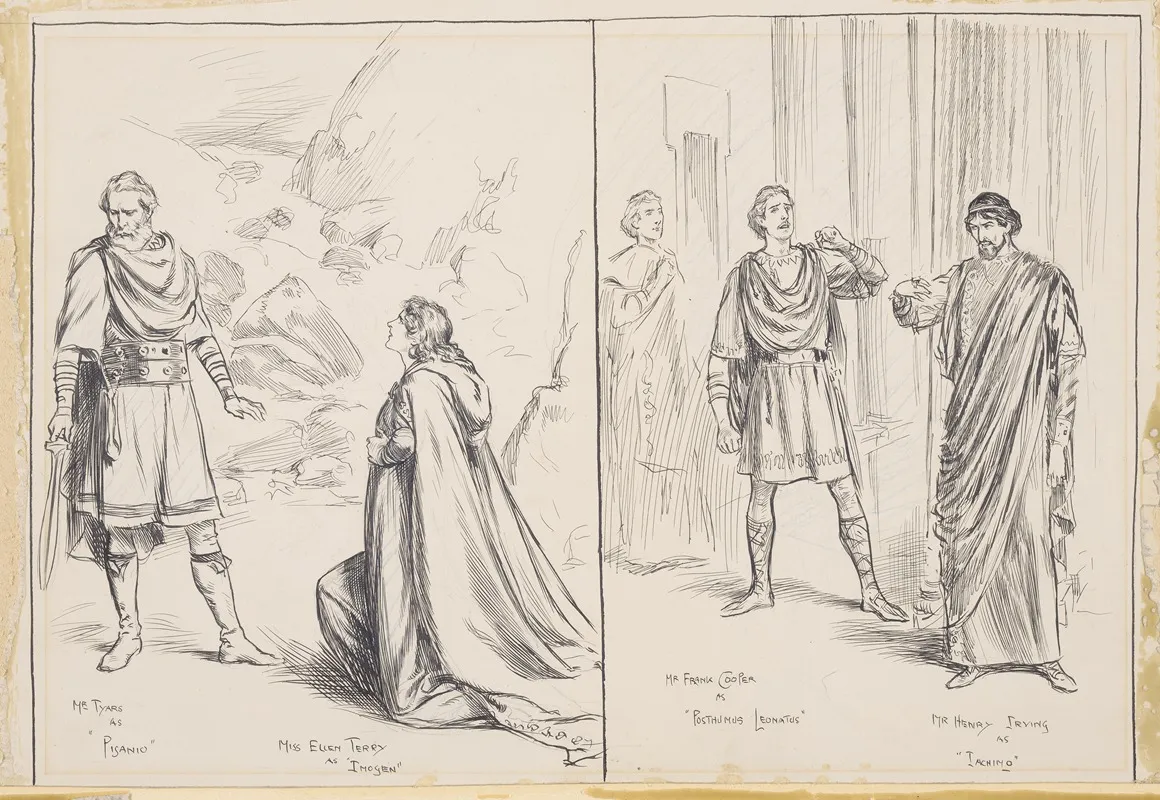 Scenes From Cymbeline At The Lyceum by Frederick Pegram - Canvas Print