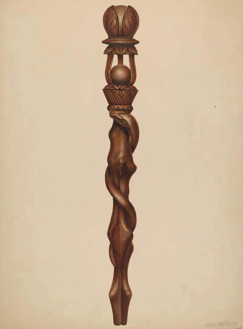 Scepter Lumberjack Carving by Walter Hochstrasser - Canvas Print