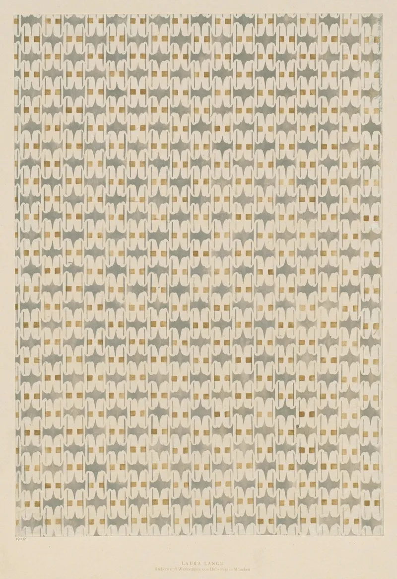 Schabloniertes Papier Flachenmuster by Laura Lange - Canvas Print