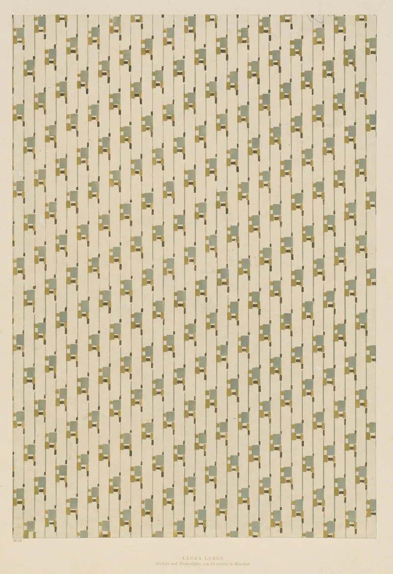 Schabloniertes Papier Geometrisches Flachenmuster by Laura Lange - Canvas Print