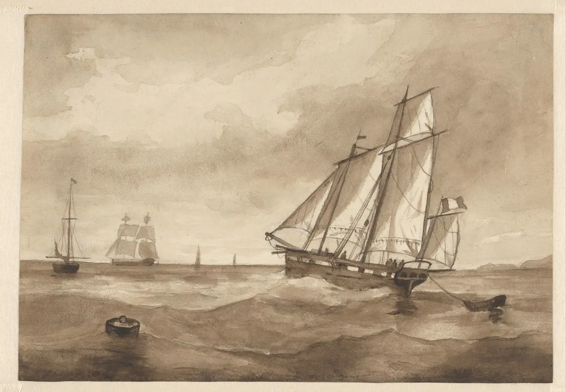 Schepen Op Zee 2 by Willem Witsen - Canvas Print