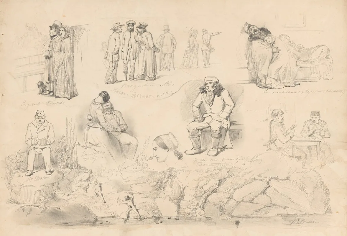 Schetsen Van Een Reis by August Allebé - Canvas Print