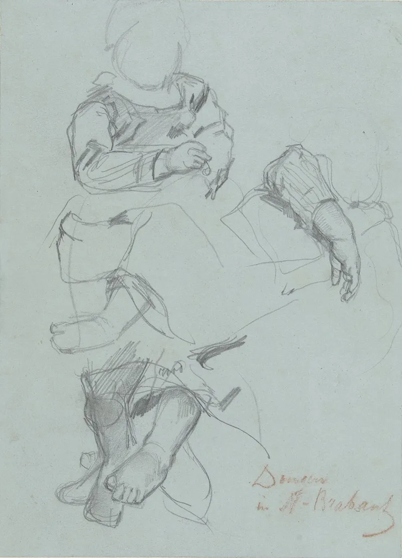 Schetsen Van Een Zittend Kind