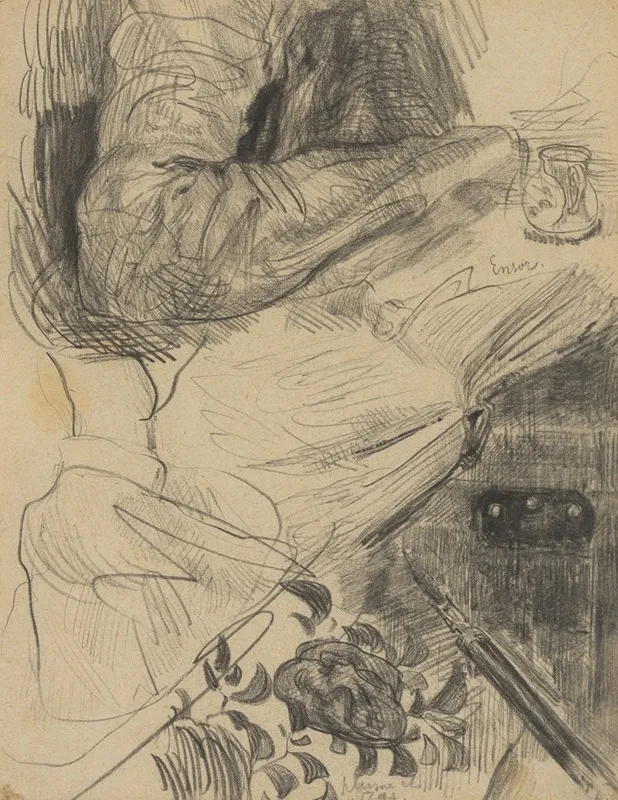 Schetsen by James Ensor - Canvas Print