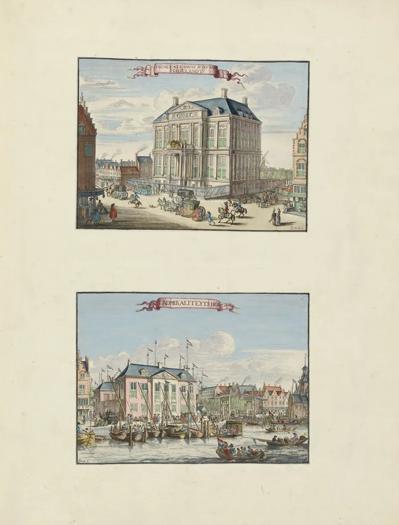 Schielandshuis Admiraliteitshof T Gemeenelandts Huys Van Schielandt Tadmiraliteit Hof by Johannes de Vouw - Canvas Print