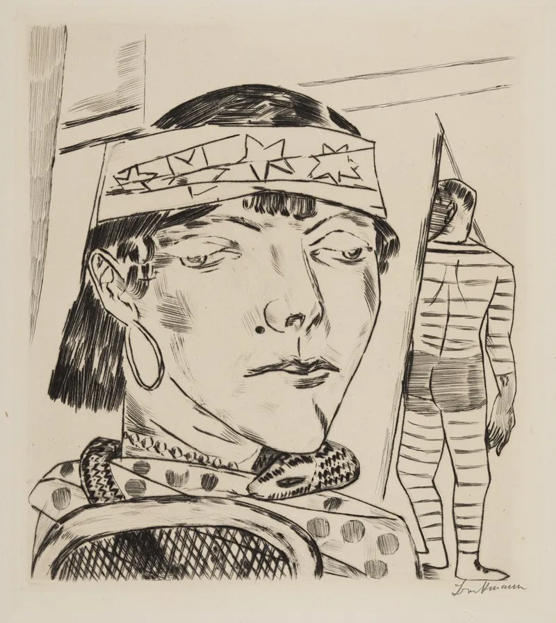 Schlangendame 2 by Max Beckmann - Canvas Print