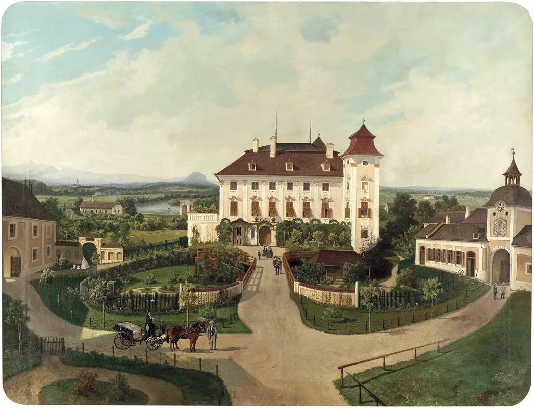 Schloss Lichtenegg Bei Wels by Ferdinand Lepie - Canvas Print