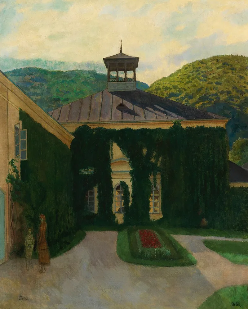 Schloss Vor Hugeliger Landschaft by Emil Orlik - Canvas Print