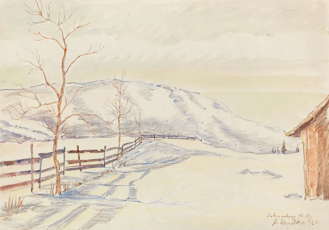 Schneeberg by Anton Emanuel Peschka - Canvas Print