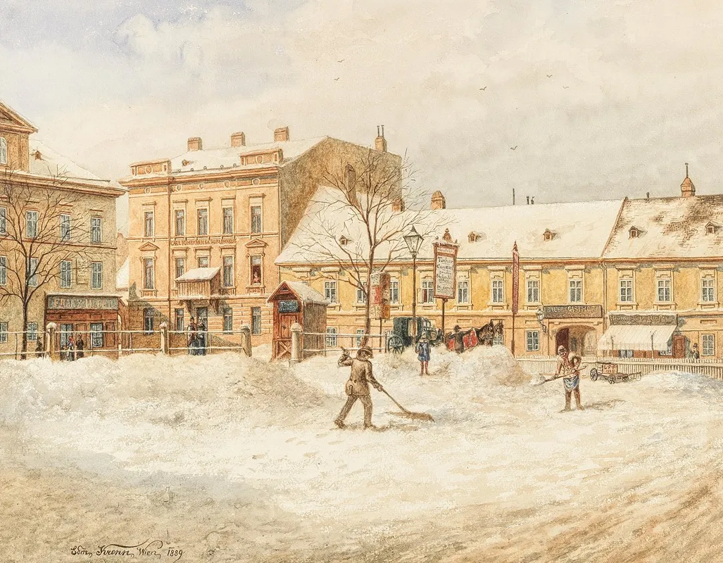 Schneeraumer Am Hietzinger Platzl