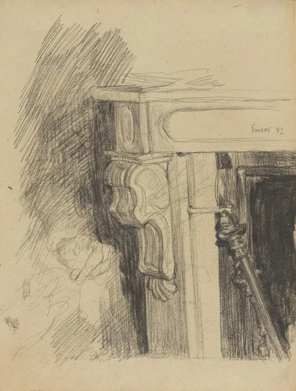 Schouw En Handen by James Ensor - Canvas Print