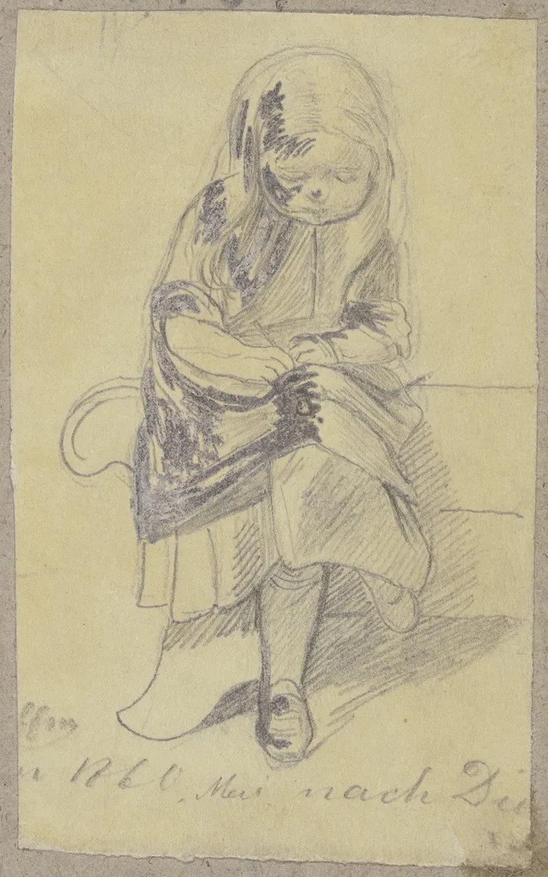 Schreibendes Kleines Madchen