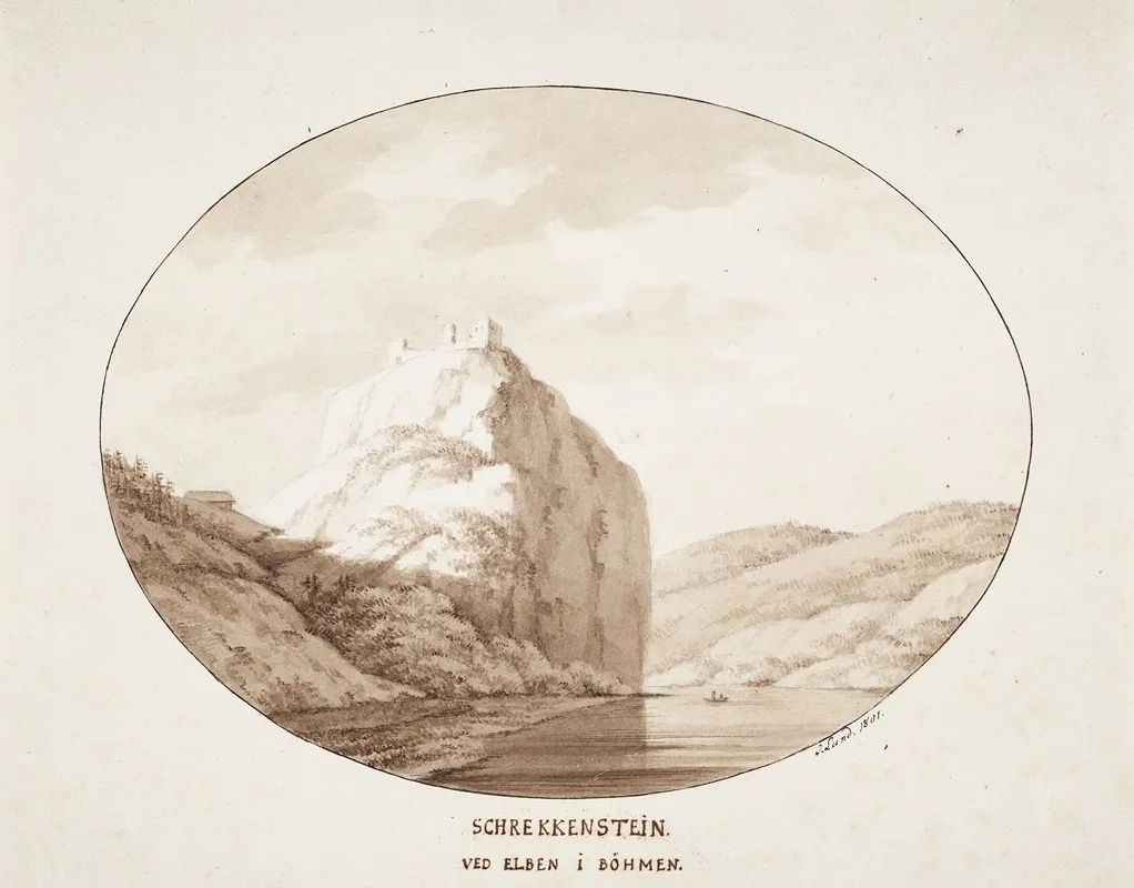 Schrekkenstein by Johan Ludvig Lund - Canvas Print