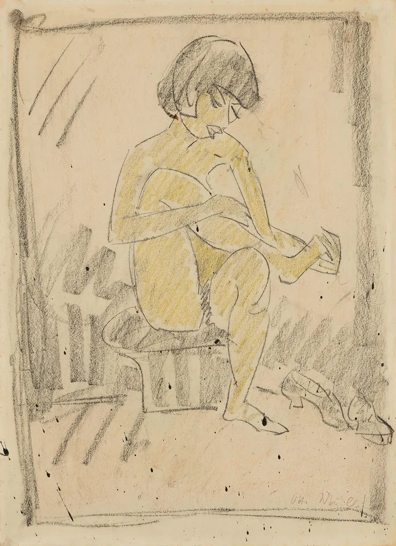 Schuhausziehendes Madchen