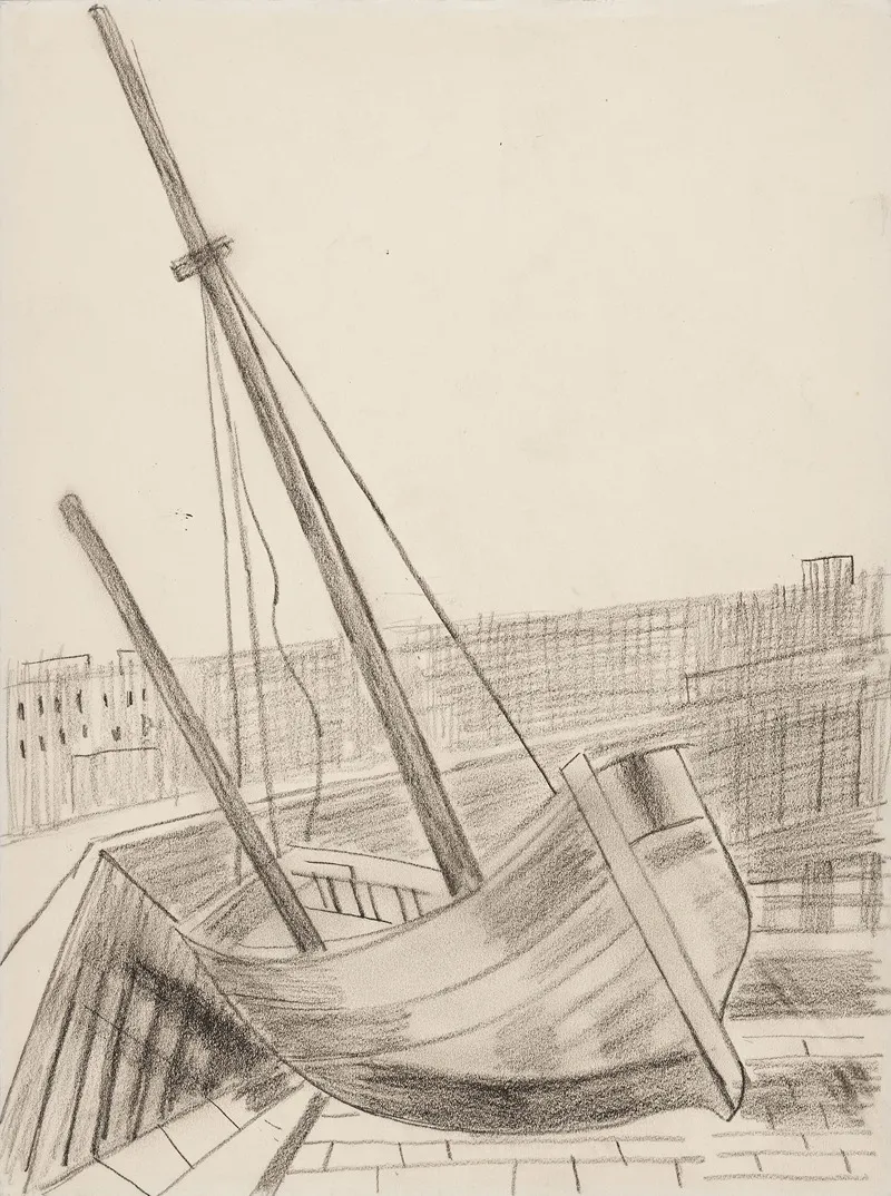 Schuit by Jean Brusselmans - Canvas Print