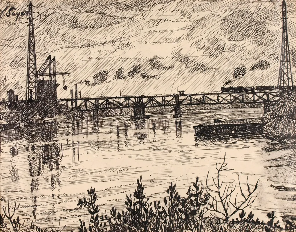 Schuylkill No 3 by Henry Lyman Saÿen - Canvas Print