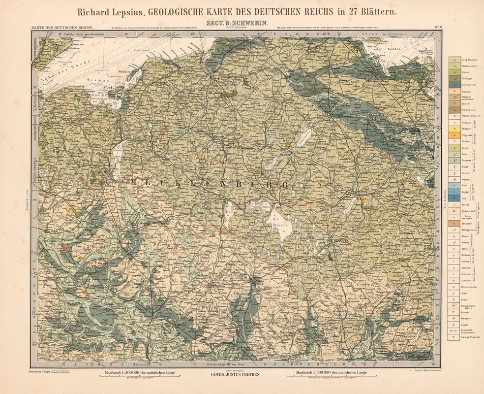 Schwerin by F. Stiebritz - Canvas Print