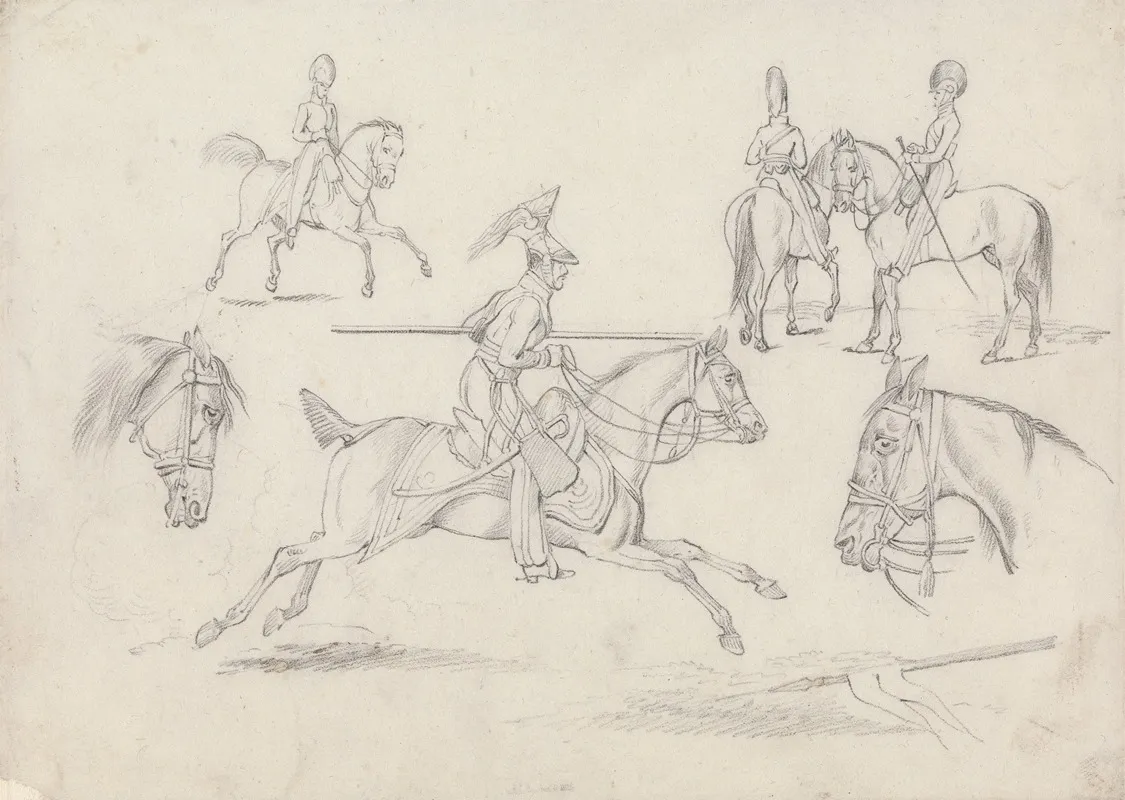 Scraps No 8 Scenes Of A Lancer And Other Cavalry