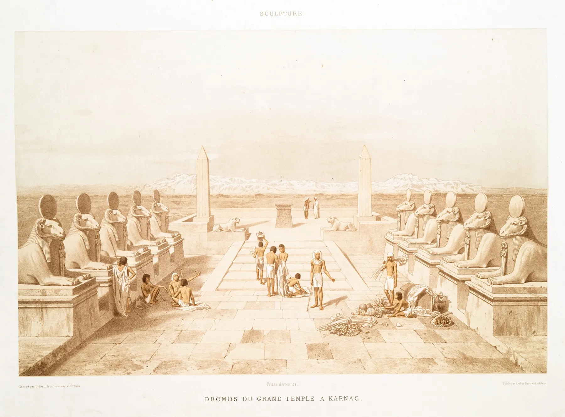 Sculpture Dromos Du Grand Temple A Karnac
