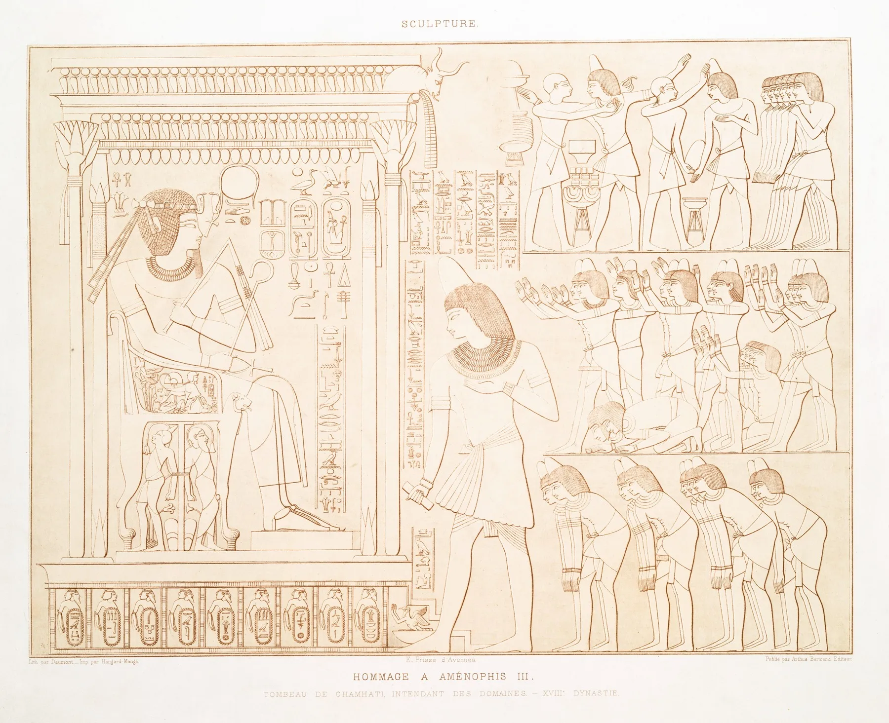 Sculpture Hommage A Amenophis Iii Tombeau De Chamhati Intendant Des Domaines Xviiie