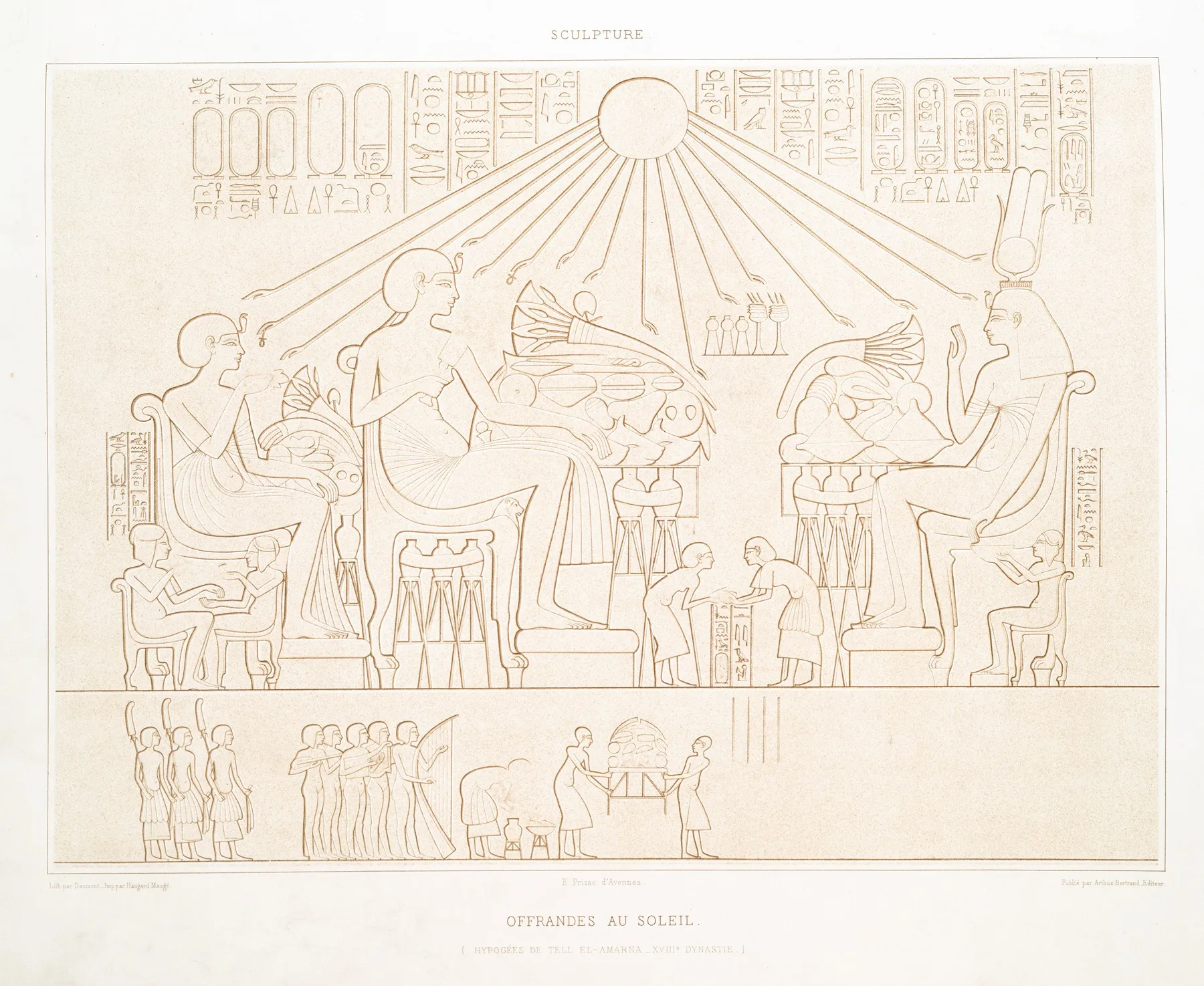 Sculpture Offrandes Au Soleil Hypogees De Tell El Amarna Xviiie Dynastie