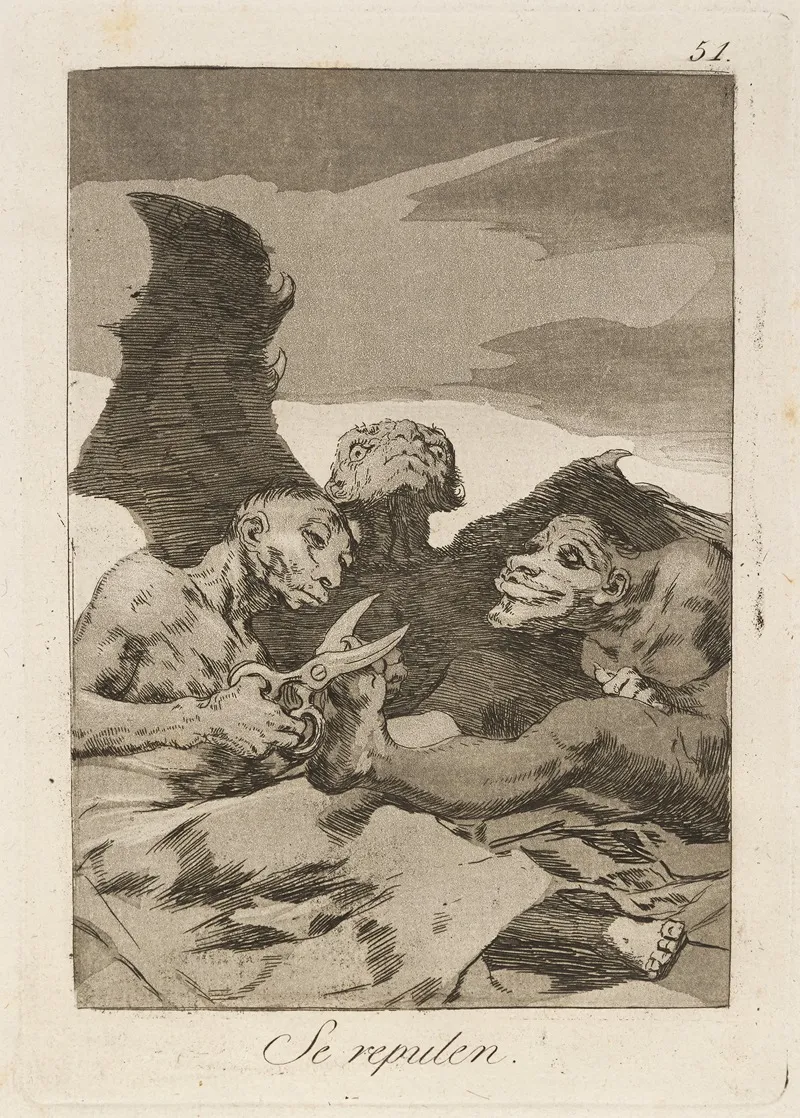 Se Repulen They Spruce Themselves Up by Francisco de Goya - Canvas Print