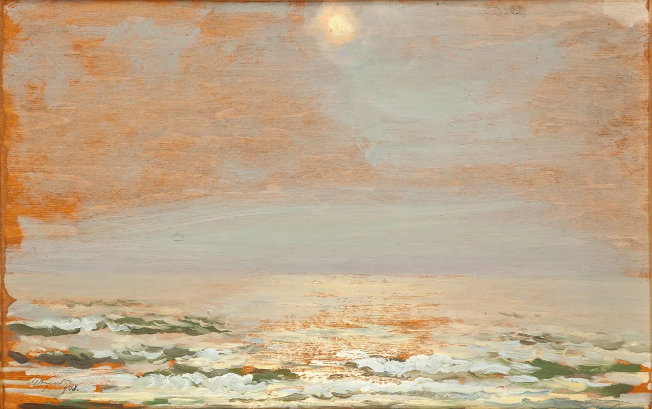 Sea At Polaga Iv by Leon Wyczółkowski - Canvas Print