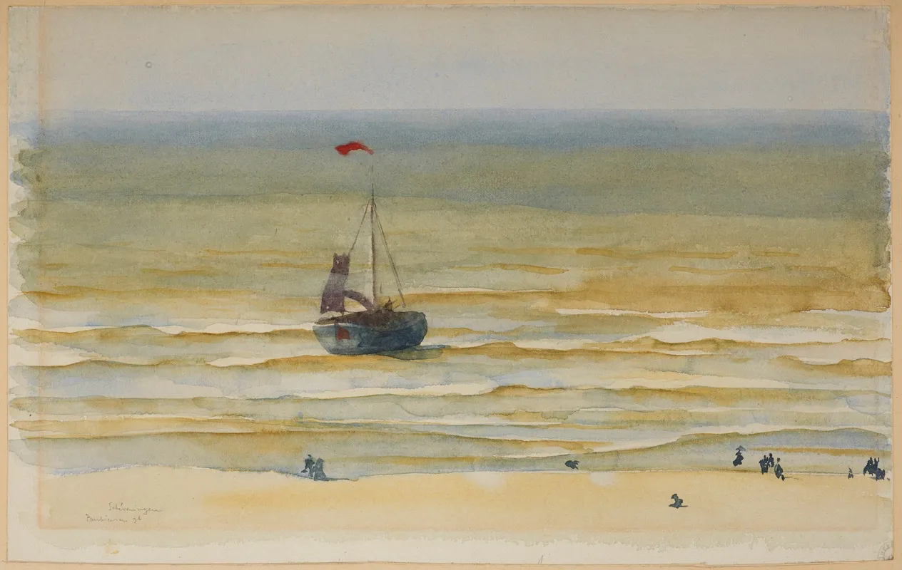 Sea At Scheveningen by Józef Pankiewicz - Canvas Print