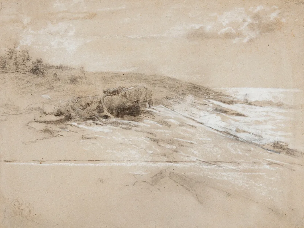 Seacoast With Scrub Pines Prouts Neck Eastern Point 2 by Winslow Homer - Canvas Print