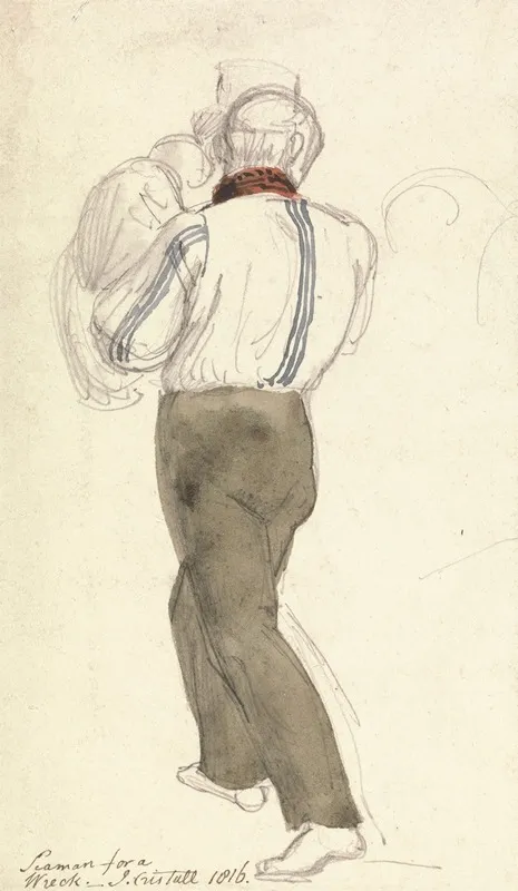 Seaman Holding A Monkey
