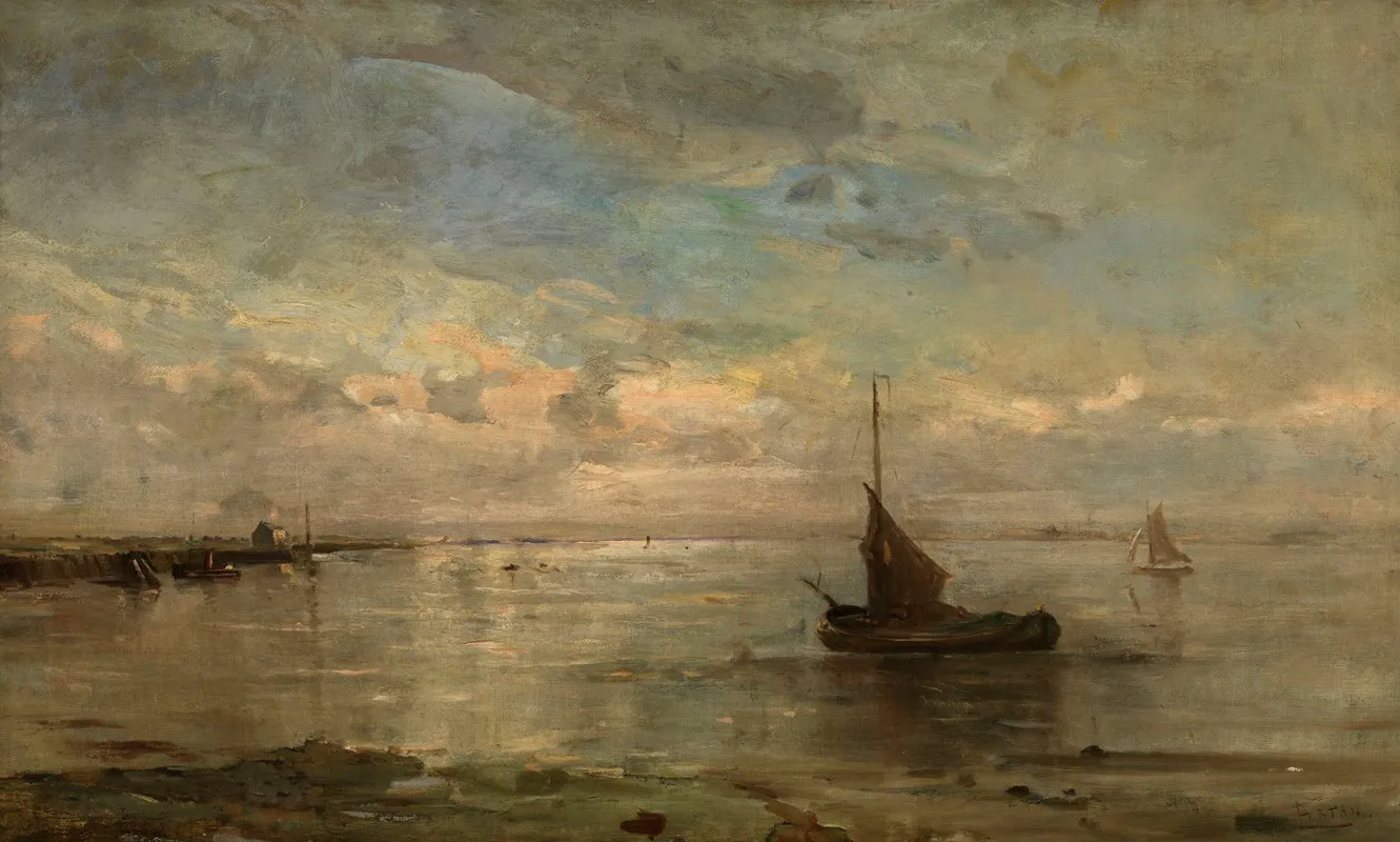 Seascape 45 by Louis Artan - Canvas Print