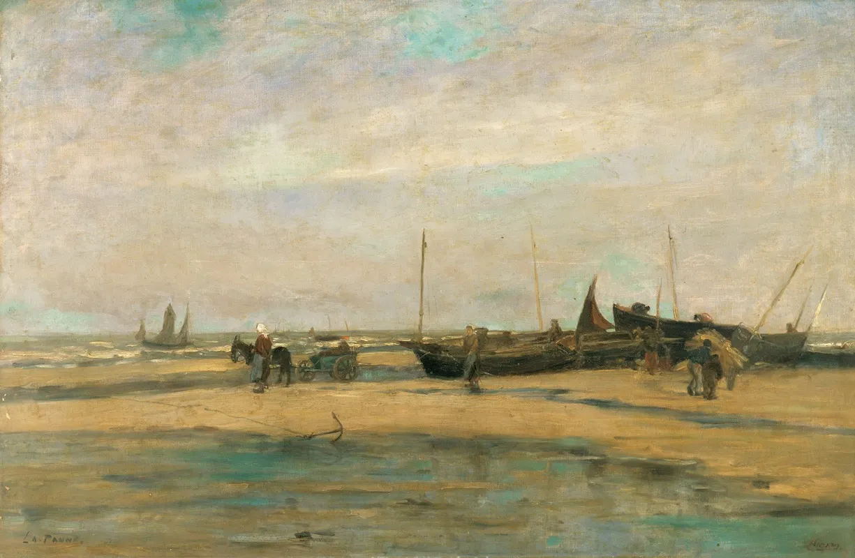 Seascape At De Panne by Louis Artan - Canvas Print