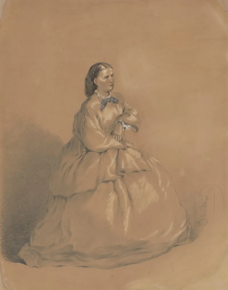 Seated 2 by Friedrich Carl von Scheidlin - Canvas Print