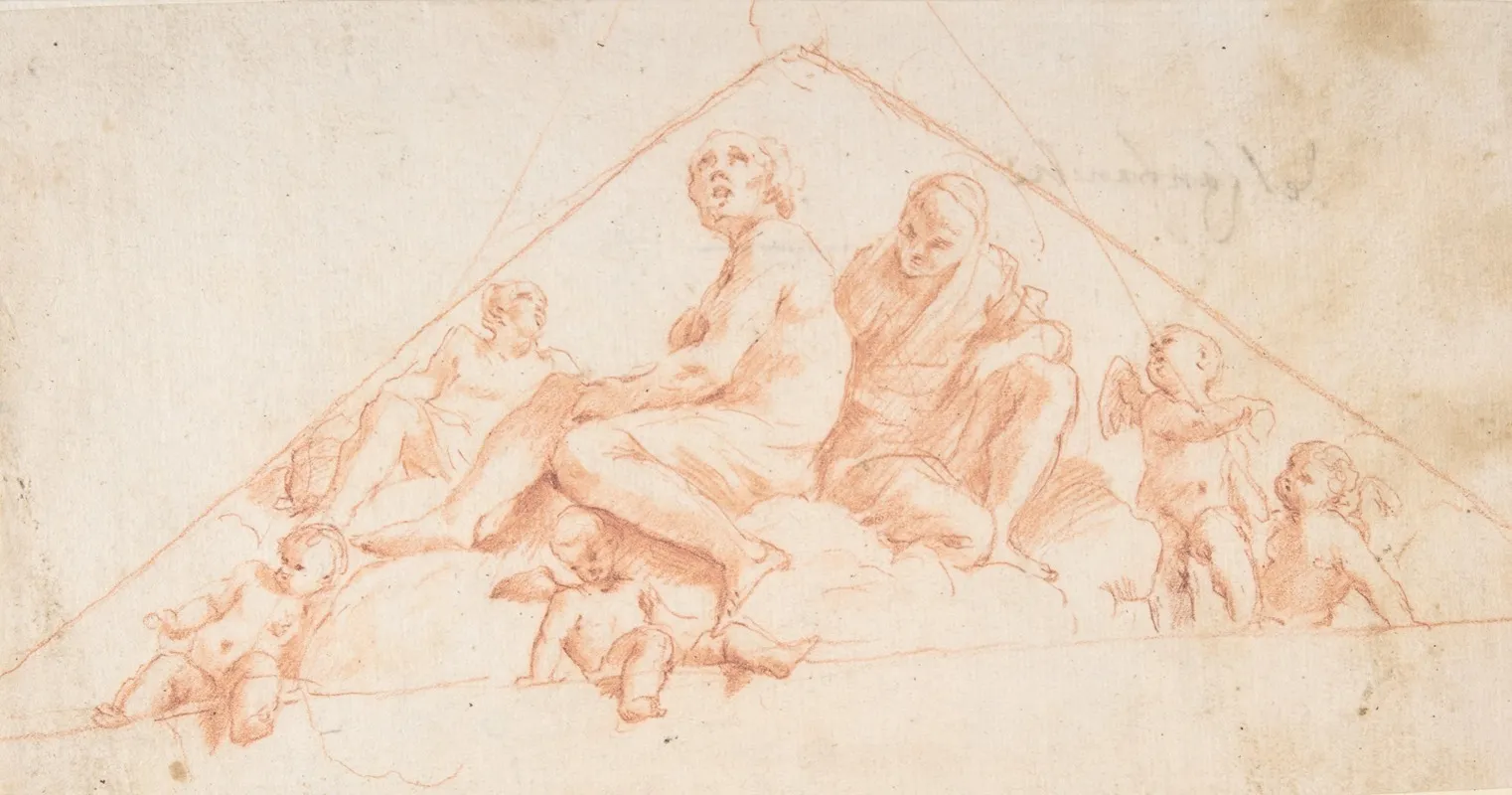 Seated Apostles And Putti