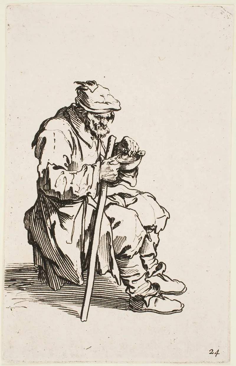 Seated Beggar Eating