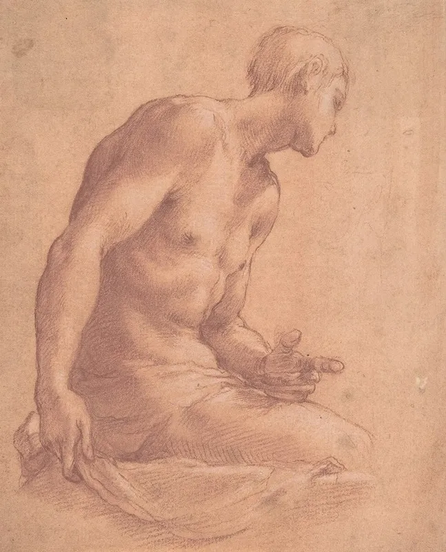 Seated Boy 2 by Girolamo Macchietti - Canvas Print