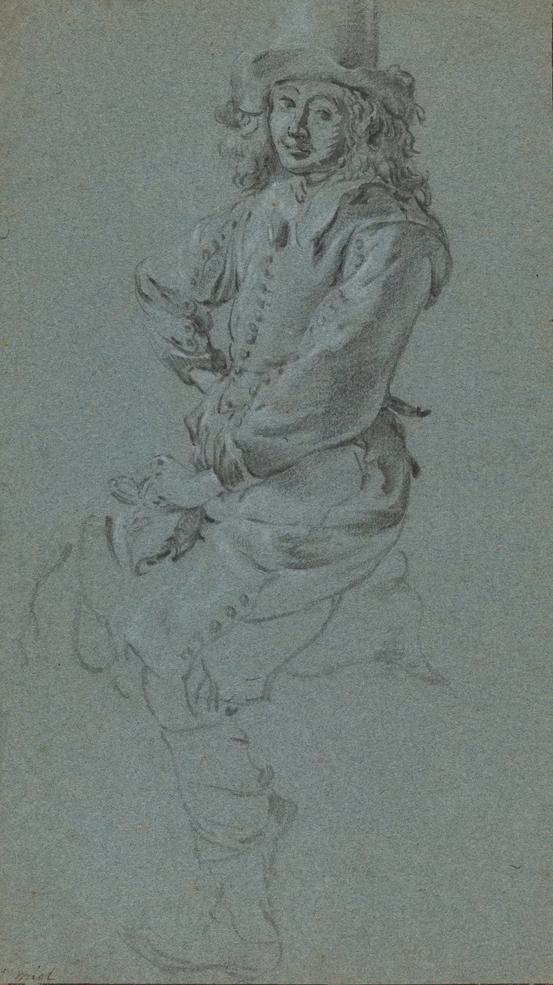 Seated Cavalier With His Arm Akimbo