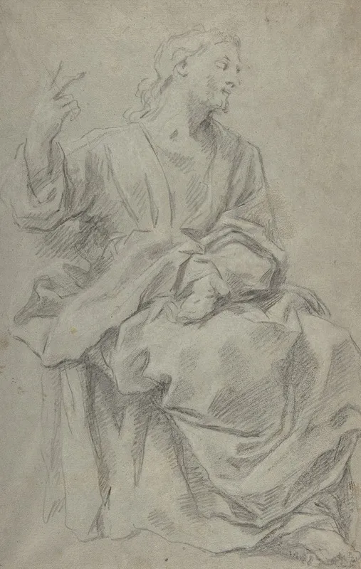 Seated Draped Male Figure