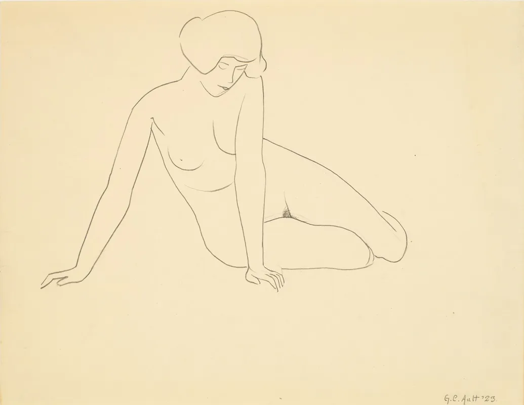 Seated Female Figure 4 by George Copeland Ault - Canvas Print
