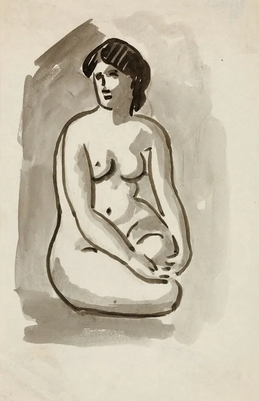 Seated Female Nude 4