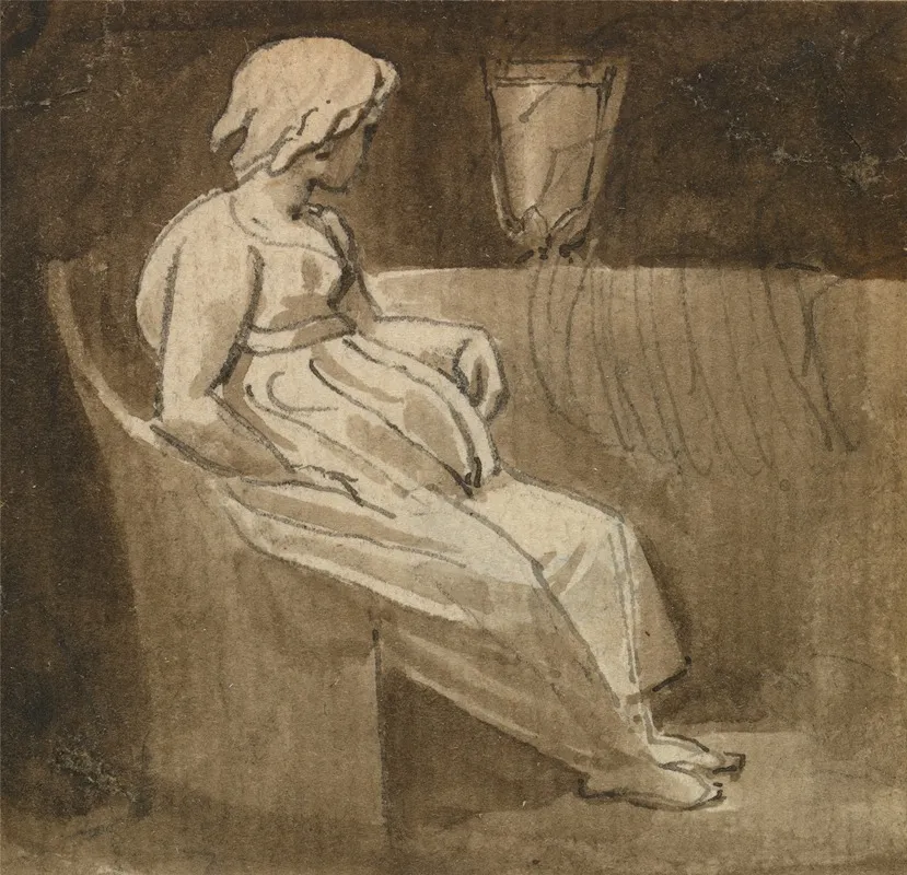Seated Girl By An Urn