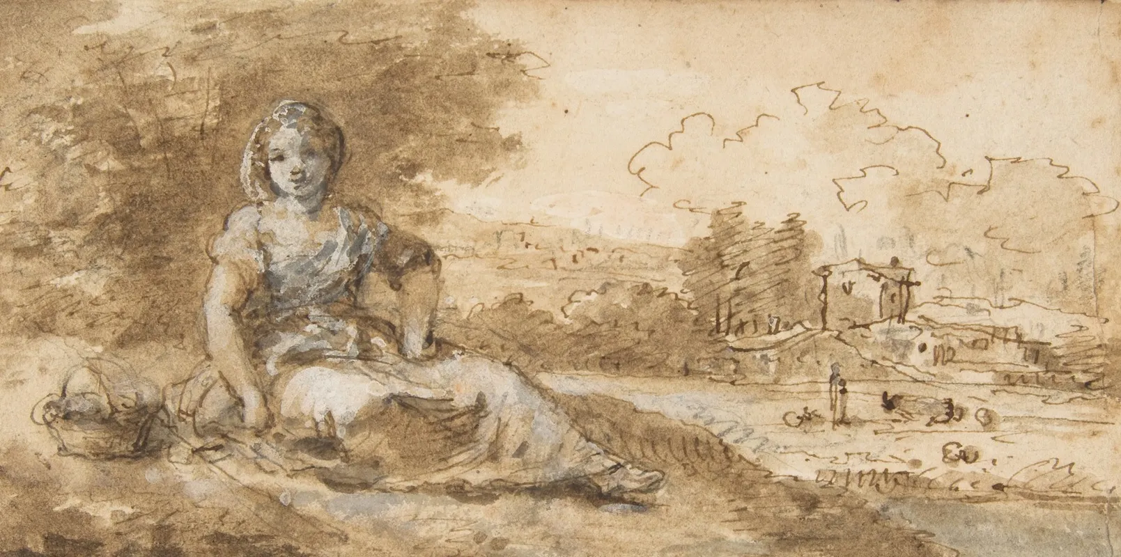 Seated Girl In A Landscape