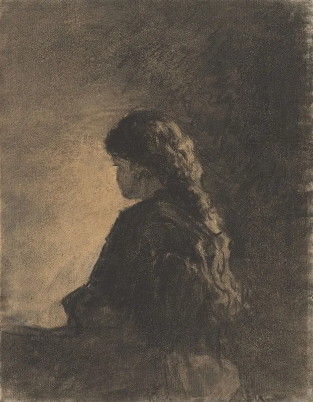 Seated Girl by William Morris Hunt - Canvas Print