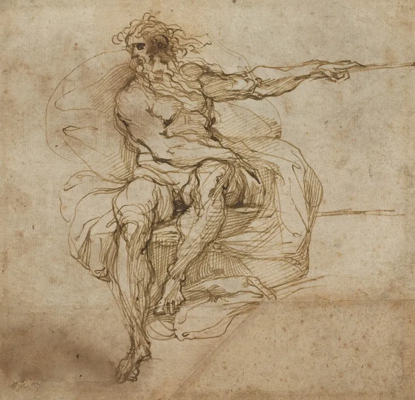 Seated Male Nude Recto