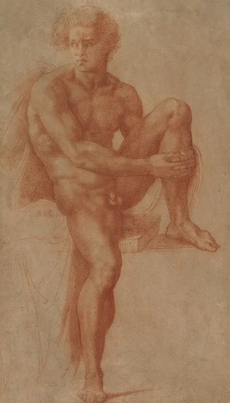 Seated Male Nude by Baccio Bandinelli - Canvas Print
