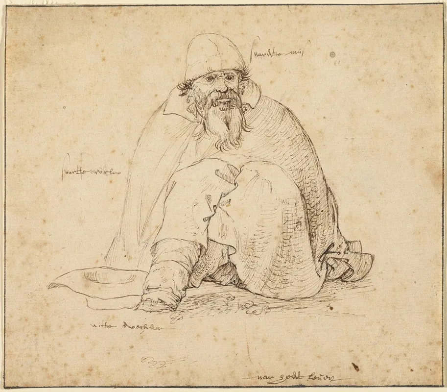 Seated Man 5 by Roelant Savery - Canvas Print