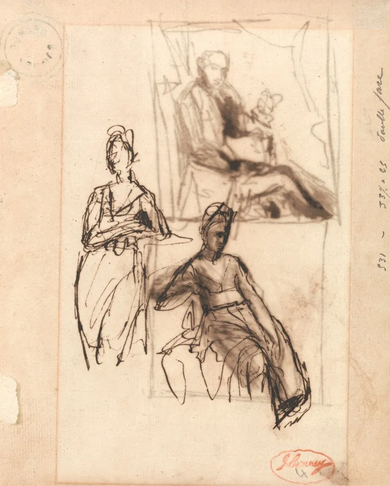 Seated Man And Seated Woman