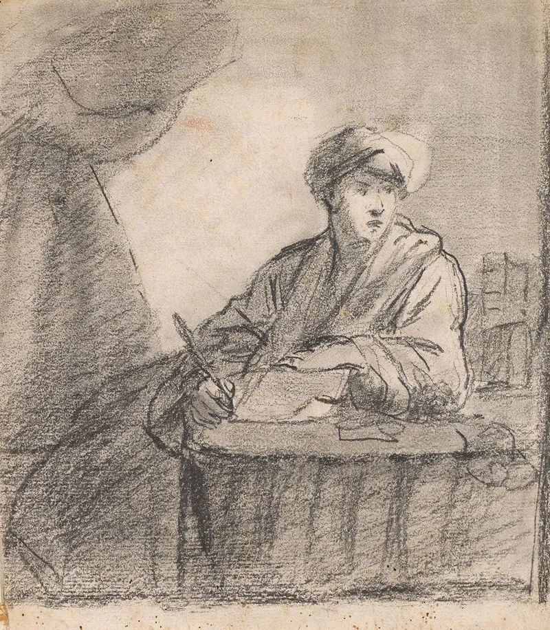 Seated Man At Table