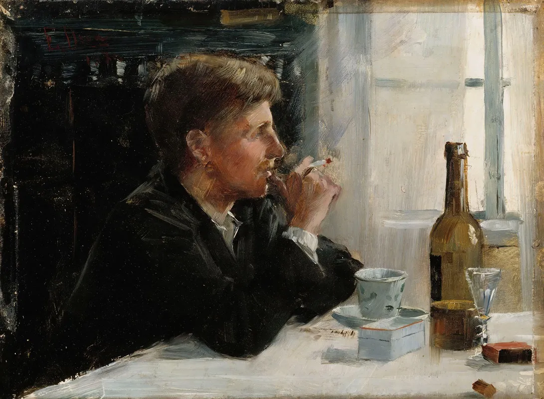 Seated Man At The Table